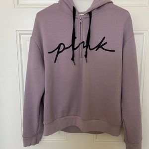 VS PINK quarter-zip hoodie Lavender